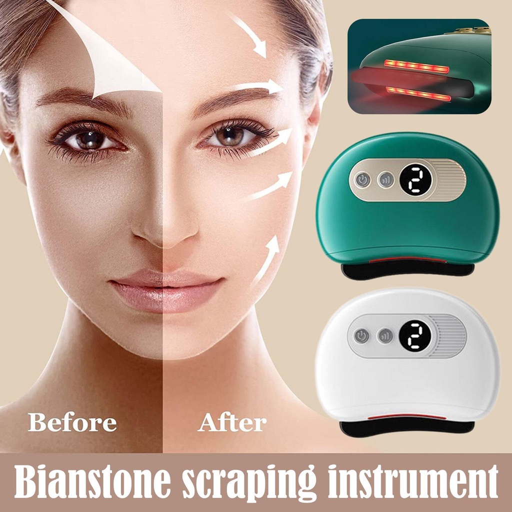 Electric Massager Hot Stone Heating Vibration Scraping Fat Burning Neck