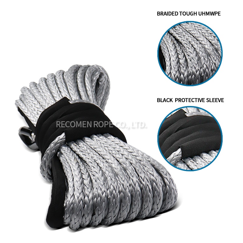 20m Winch Cable Kevlar Cable Towing Car Tow Strap Trailer Rope with