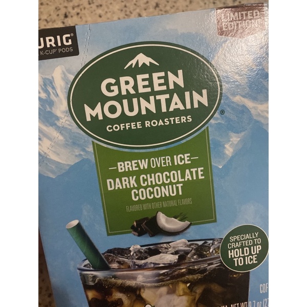 Keurig Kcups Green Mountain DARK CHOCOLATE COCONUT (Brew Over Ice ...