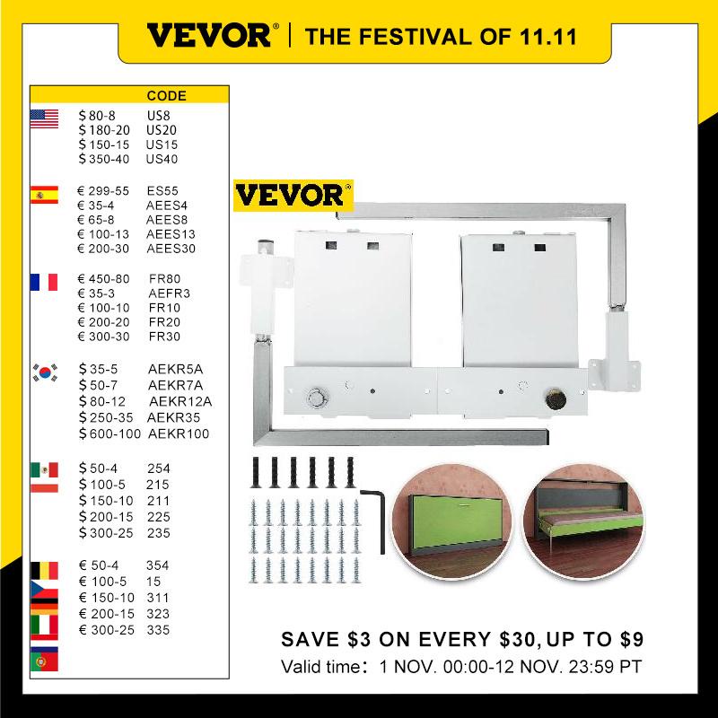 Vevor Murphy Wall Bed Hardware Kit Spring Mechanism Horizontal
