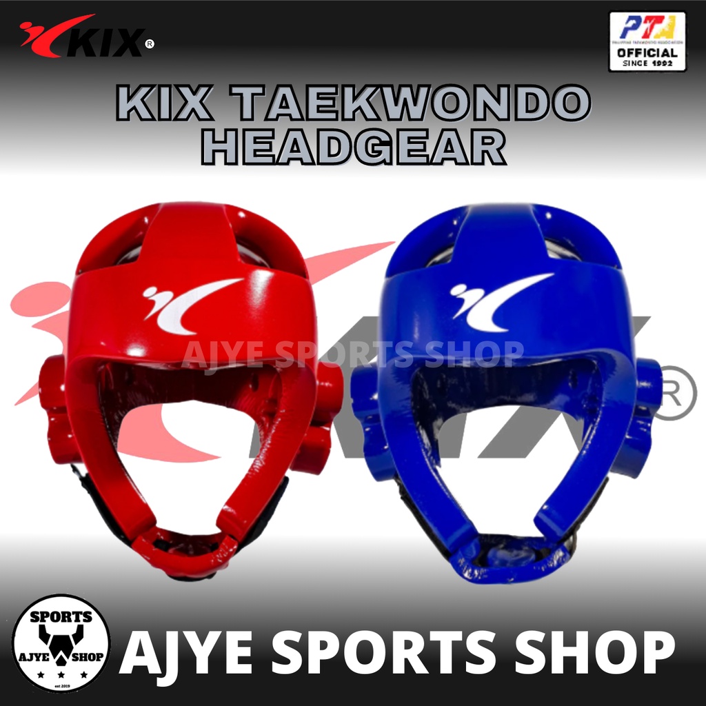 KIX TAEKWONDO HEADGEAR w/ CHIN GUARD (SHORT IN STOCKS NOW) Shopee