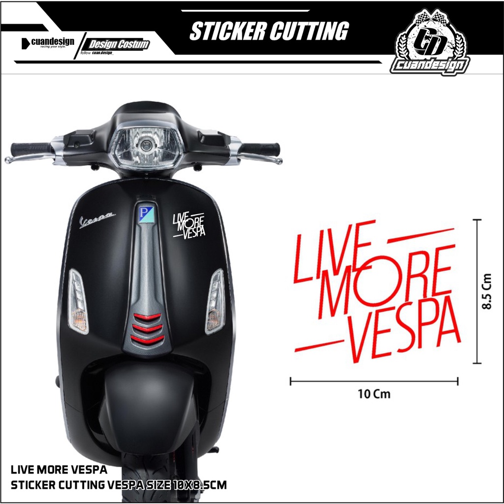 VESPA STICKER LIVE MORE VESPA STICKER FOR MATHEMATICS VESPA MOTORCYCLE ...