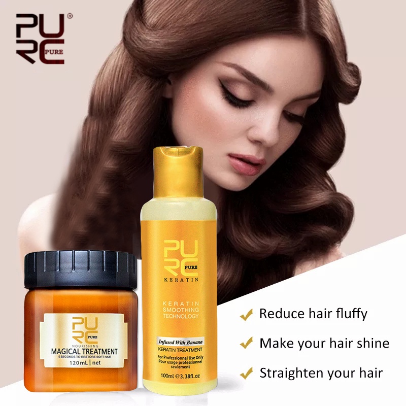 Purc 12% Formalin Banana Brazil Keratin Hair Straightening Treatment ...