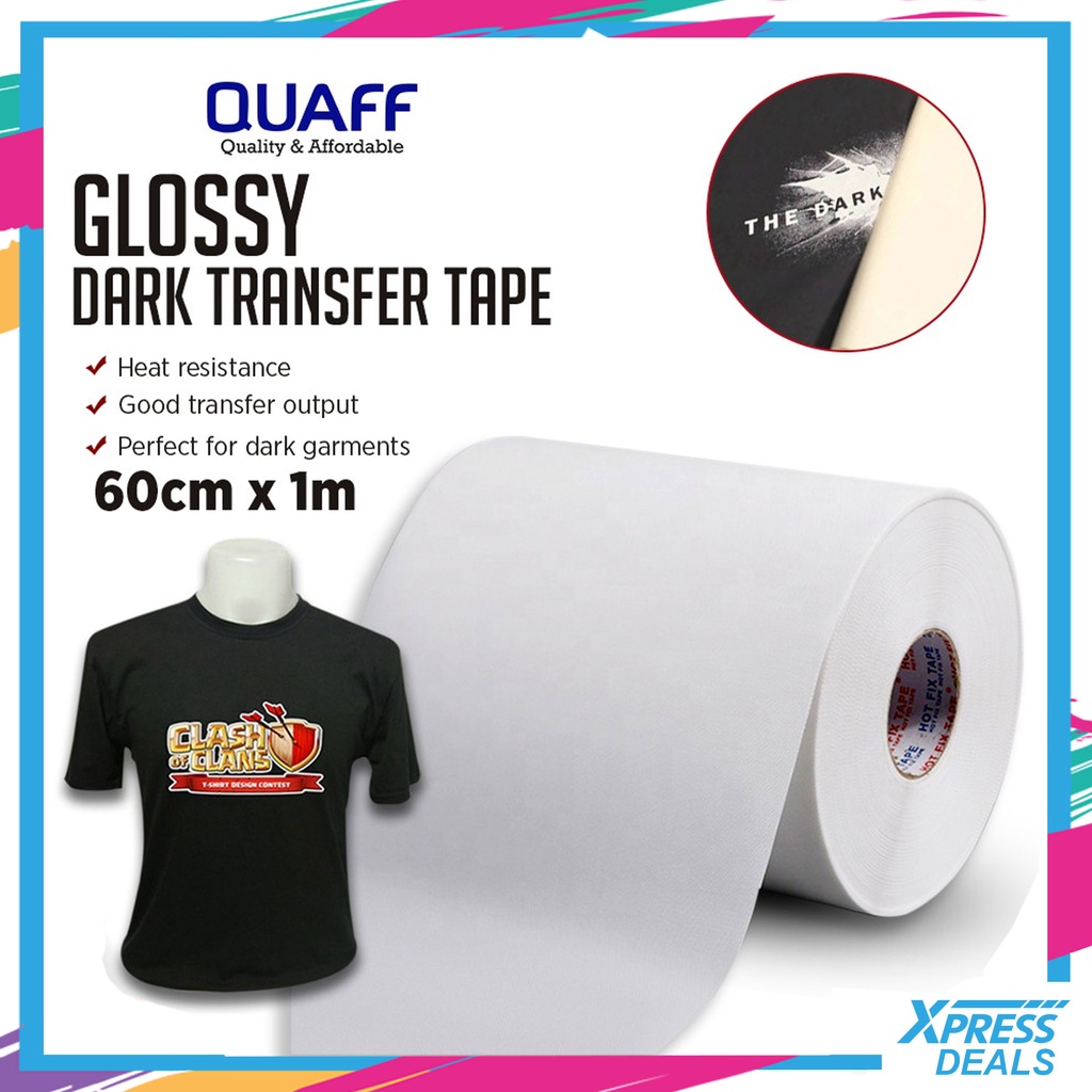 Xpress Deals QUAFF Heat Transfer Tape For Dark Transfer Paper