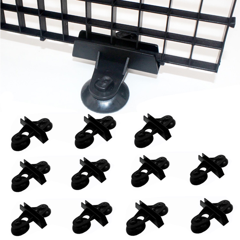 11Pcs Aquarium Divider Sheet Holder Clip Partition Suction Cups Plastic
