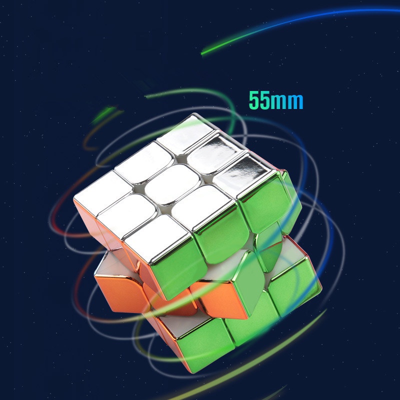 Rubik Cube Cyclone Boys Metallic 3x3 M Magnetic Metal Electroplated ...