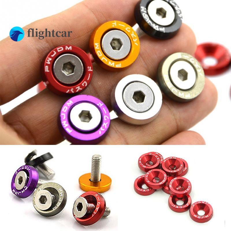 20-Piece Password JDM Engine Bay Dress-Up Kit - Aluminum Fender Washers