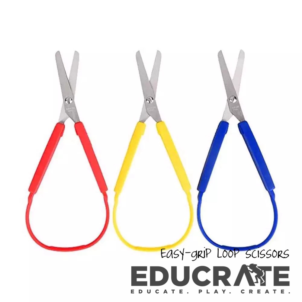EducratePH 20cm Easy Grip Loop Scissors for Kids / Occupational Therapy