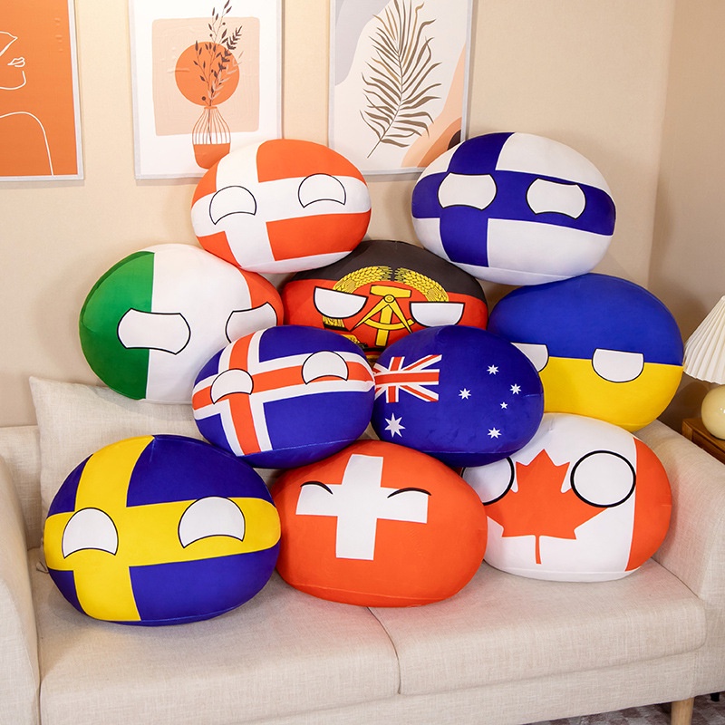 10cm Polandball Plush Doll Countryball USSR USA FRANCE RUSSIA UK JAPAN ...