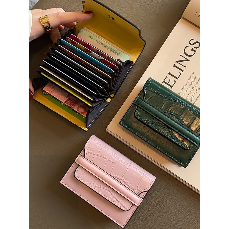 Genuine leather Lady Card holder Women's multi slot new