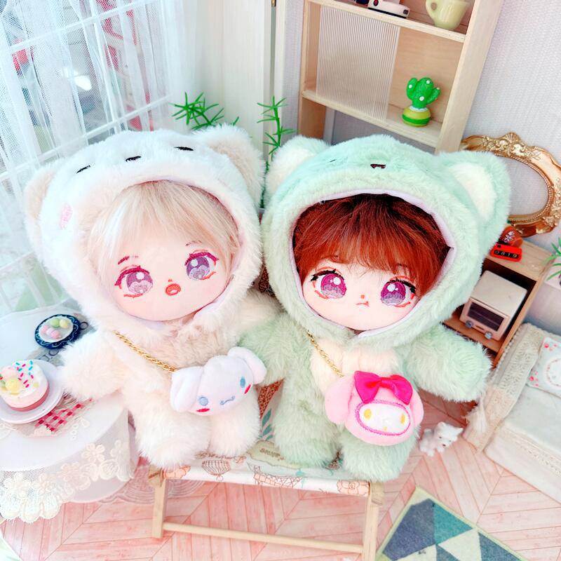 20cm Cute Doll Clothes Cute Cat Romper Hooded Idol Dolls Clothes Set ...