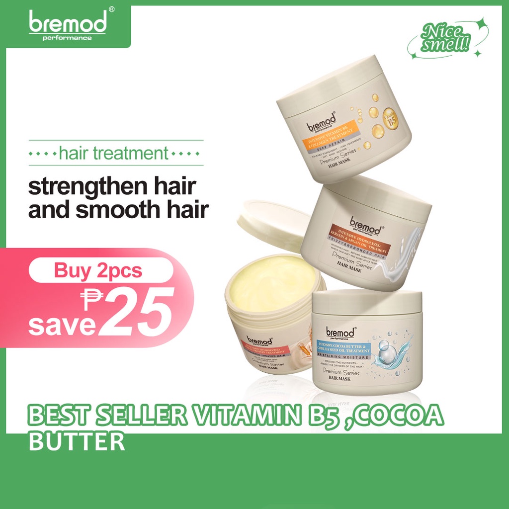 Bremod Hair mask Premium Intensive Cocoa Butter antifall flat hair