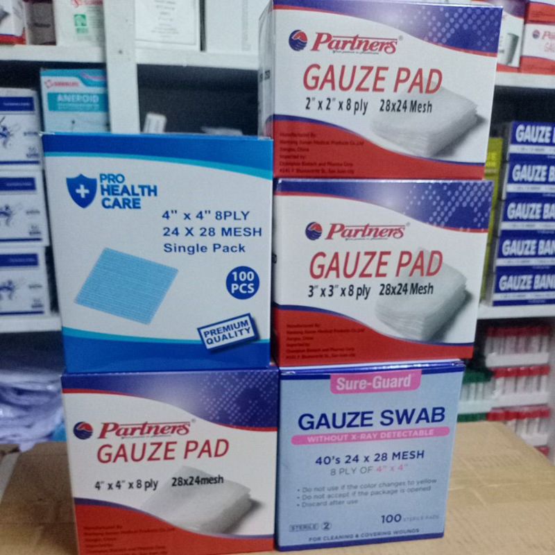 Sterile Gauze Pad/swab 4x4, 3x3, 2x2 100pcs/box Shopee Philippines
