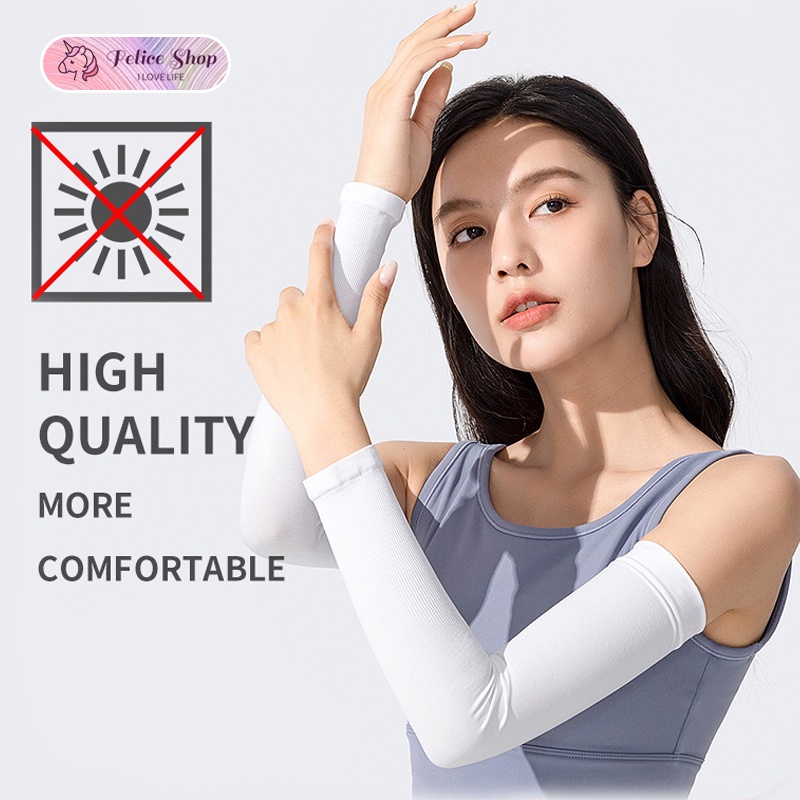 Unisex UV Protection Sleeves Long Arm Sleeves Cooling Sleeves Arm Cover Sleeves for Summer 2pcs