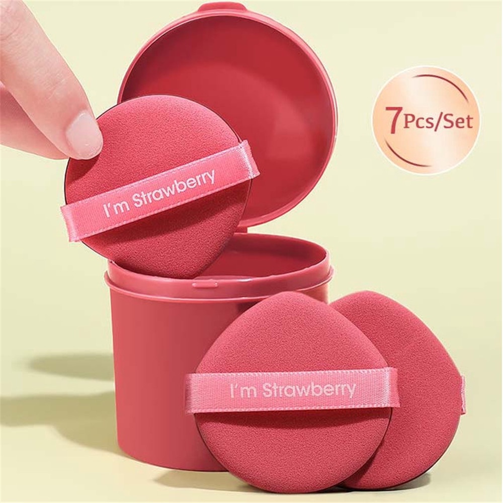 7PCS BOX Pack Foundation Puff Non Latex Dry Wet Cream Waterdrop Sponge