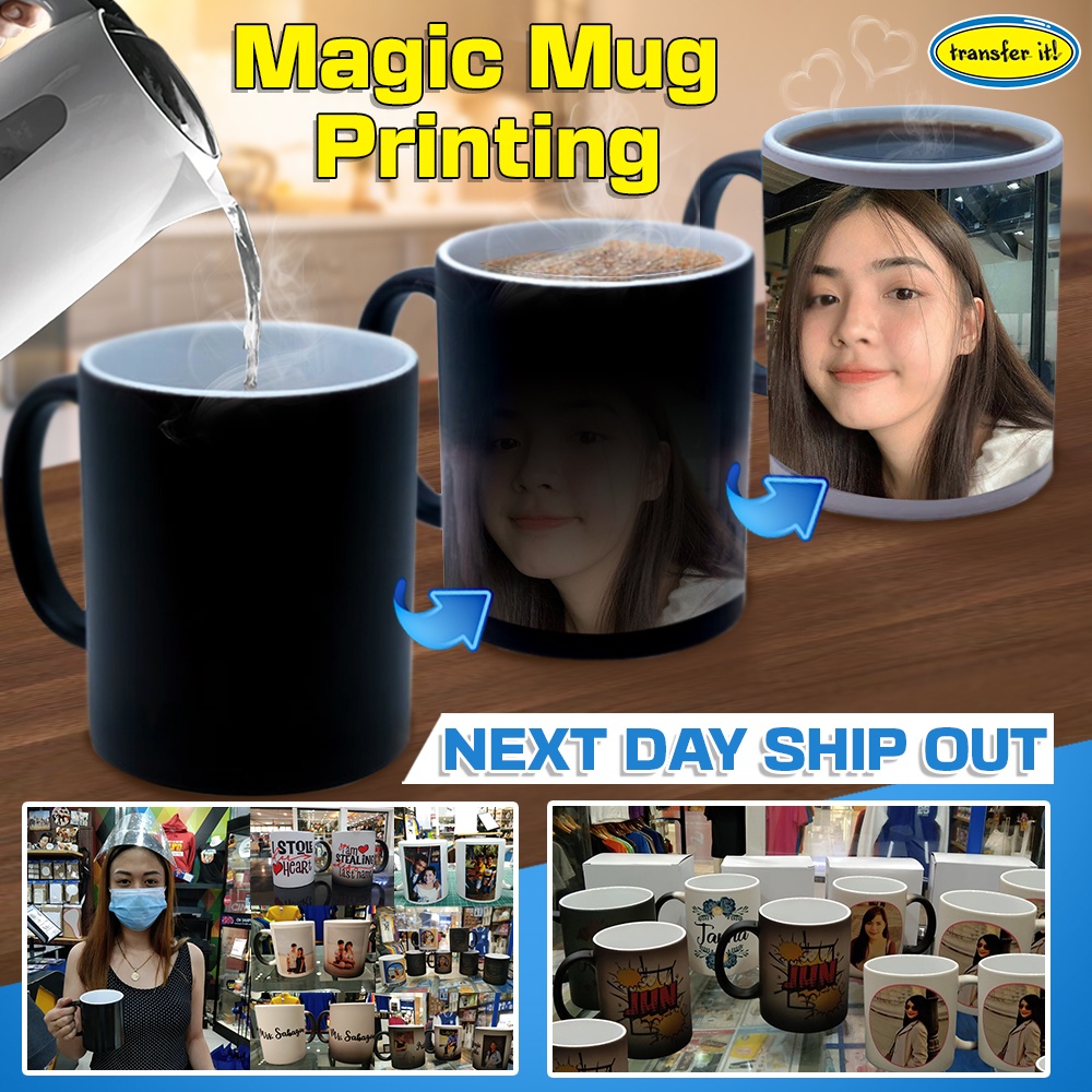 11oz Magic Mug Personalized Coffee Cups Editable Photo Frames Gifts ...