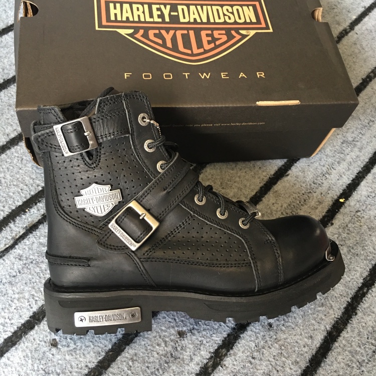 boots Harley Davidson high top shoes leather Goodyear casual boots breathable zipper men s shoes tooling boots