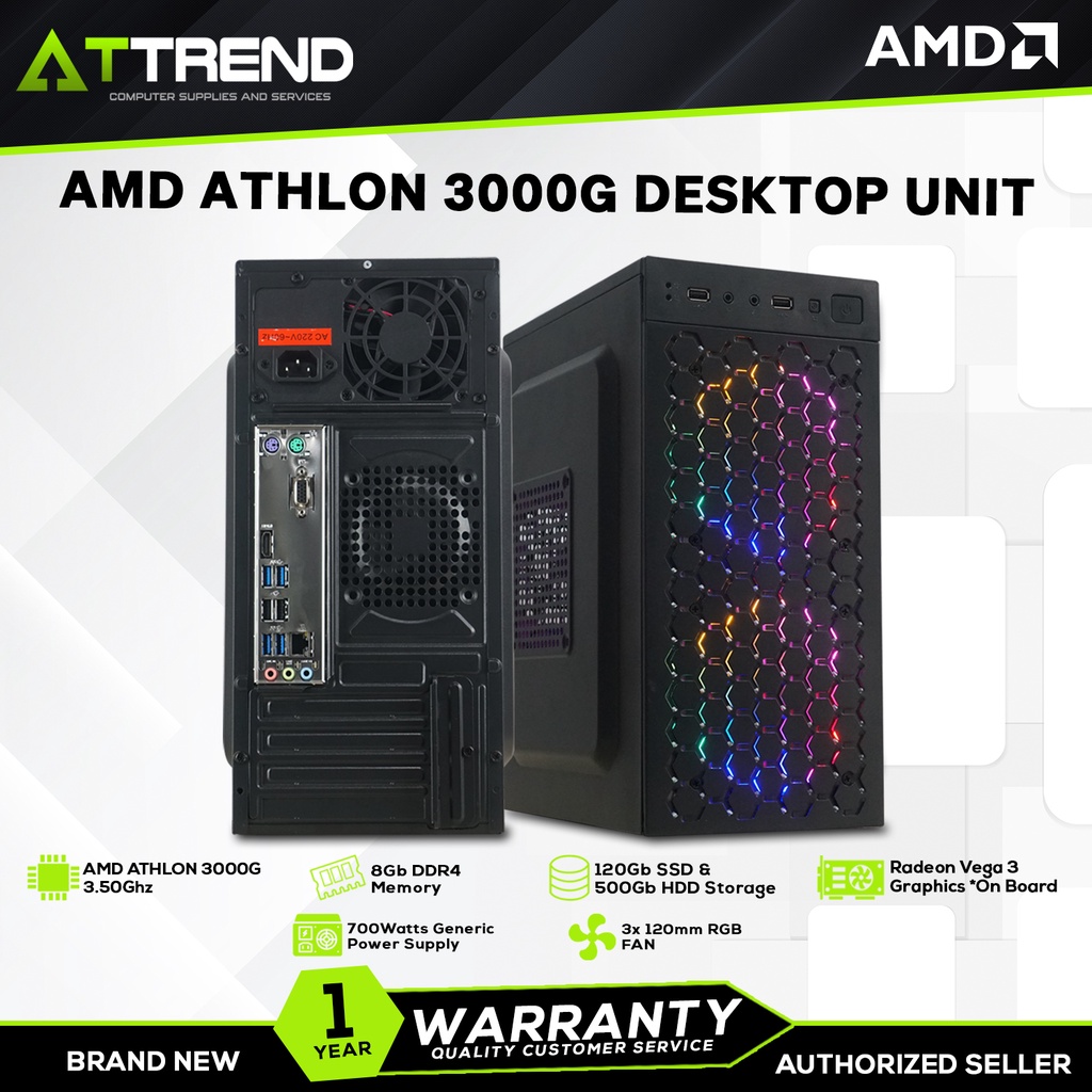 AMD Ryzen 3 PRO 2100GE 3.2Ghz / Athlon 3000G 3.5Ghz w/ Vega 3 Graphics ...
