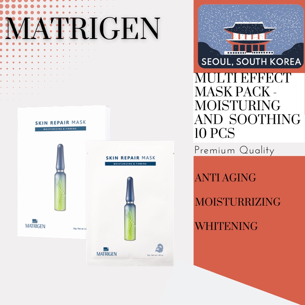 Matrigen Multi effect Mask Pack - Moisturing and Soothing 10 pcs ...