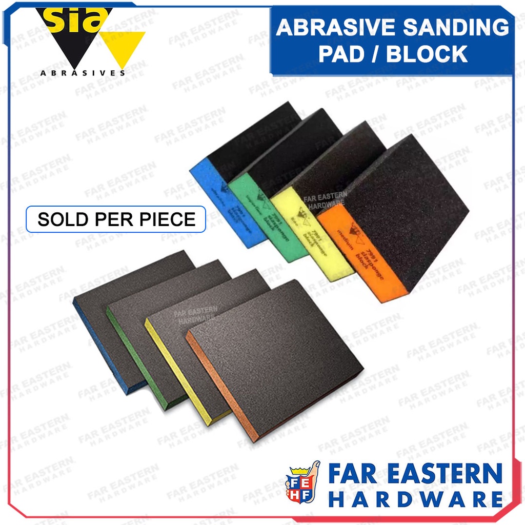 SIA Sanding Abrasive Block / Pad Sponge Foam (SOLD per piece) Shopee