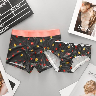 Couples Panties Sexy Mid Waist Breathable Men's Boxer Shorts Women