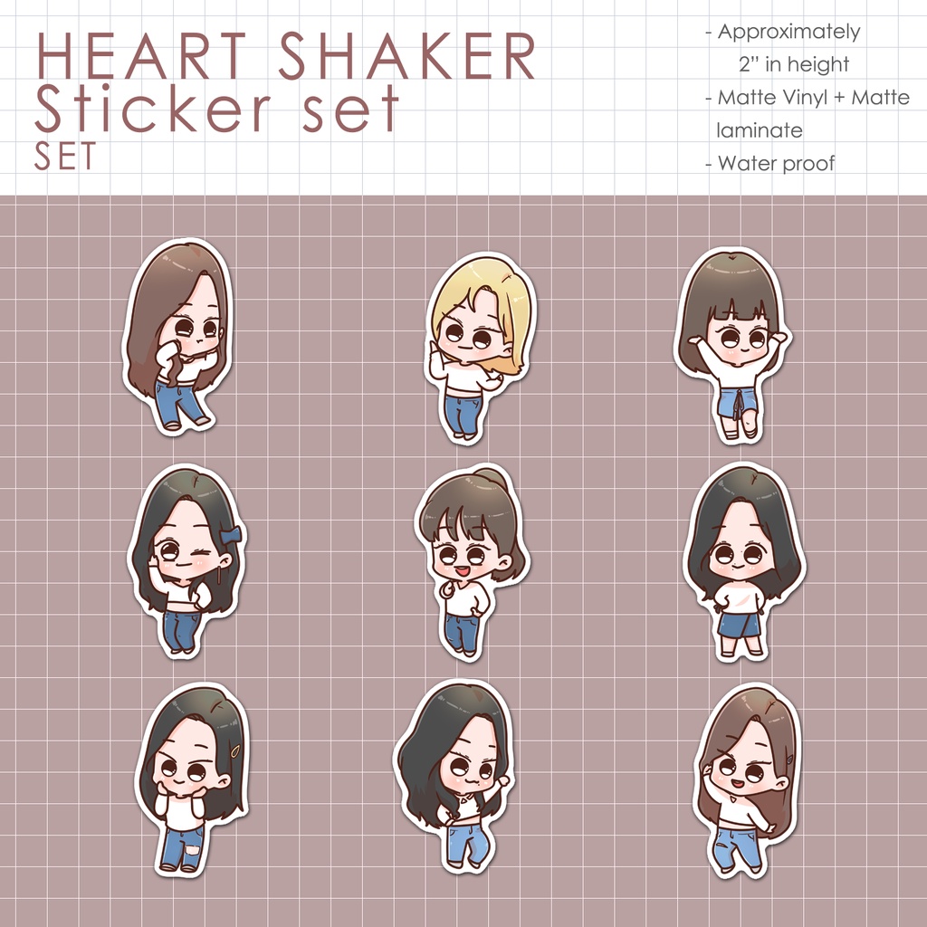 (SET) Heart shaker sticker set | Shopee Philippines