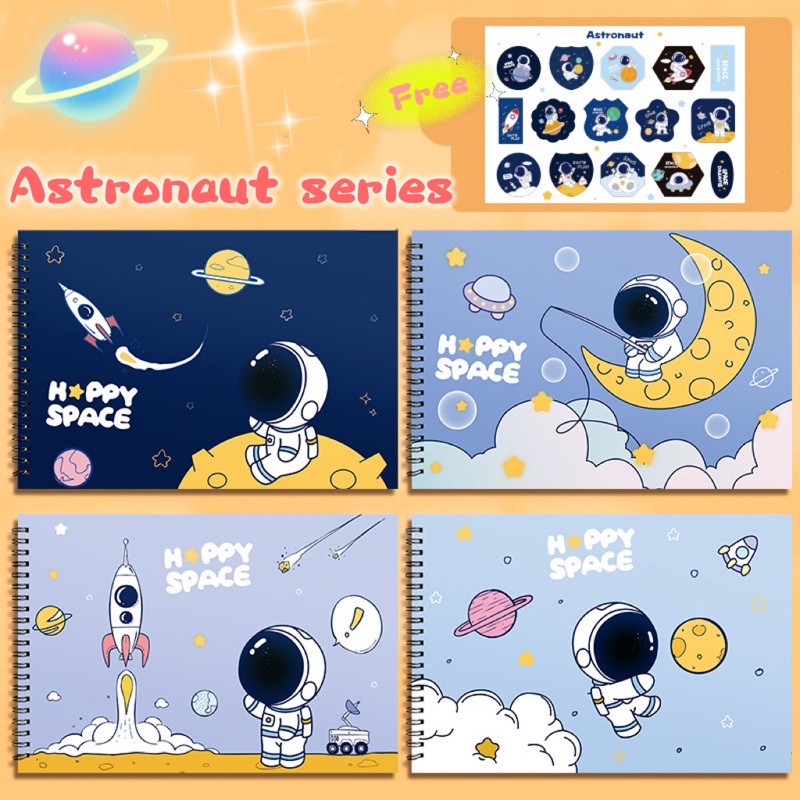 1pcs Cute cartoon thickened blank coil drawing book student picture