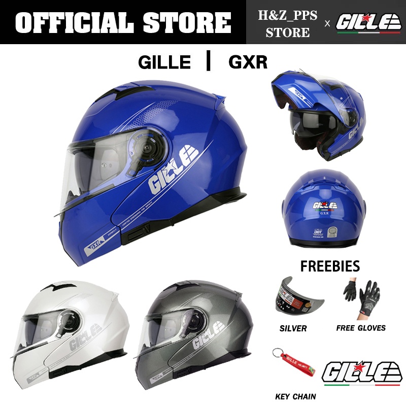 Gille GXR Modular Dual Visor helmet for Motorcycle w/ free Iridium