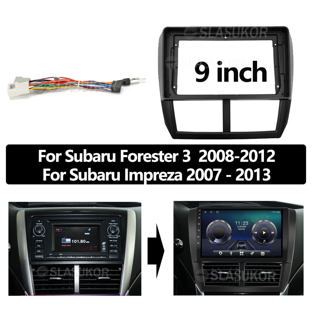 9 inch Car Radio Frame Kit For SUBARU Forester Impreza Auto Stereo