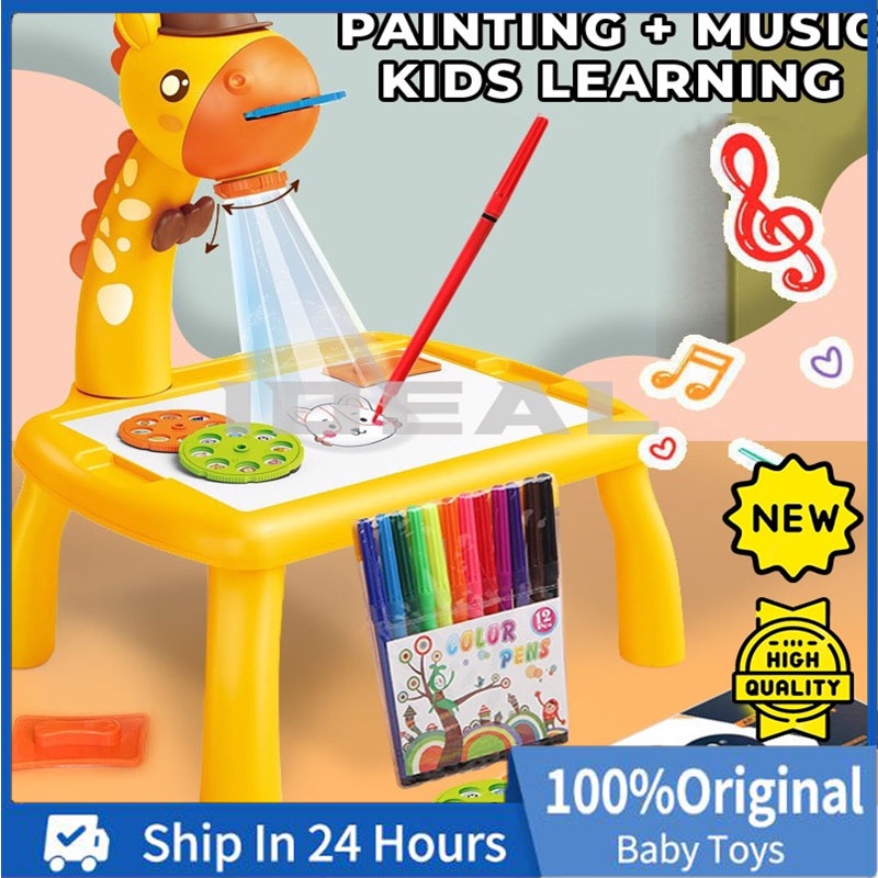 Giraffe projector kids drawing board baby children writing board