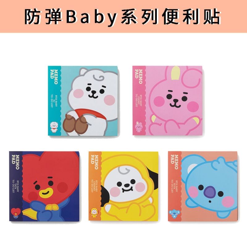 240pcs Bts post it notes BT21 stickers students journal tear off ...