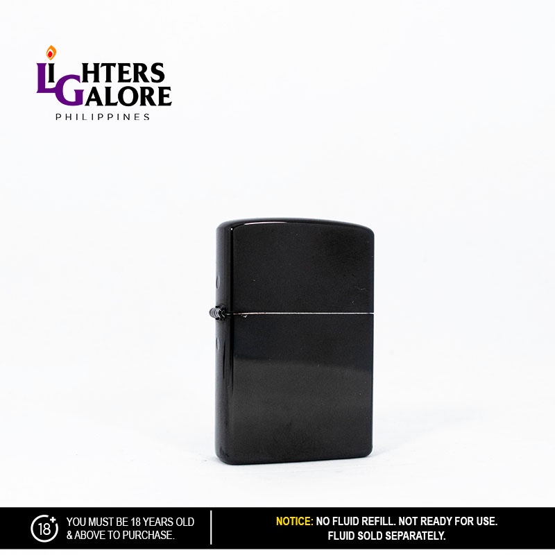 Lighters Galore Chief Flint Lighter (Black Ice Plain With Box