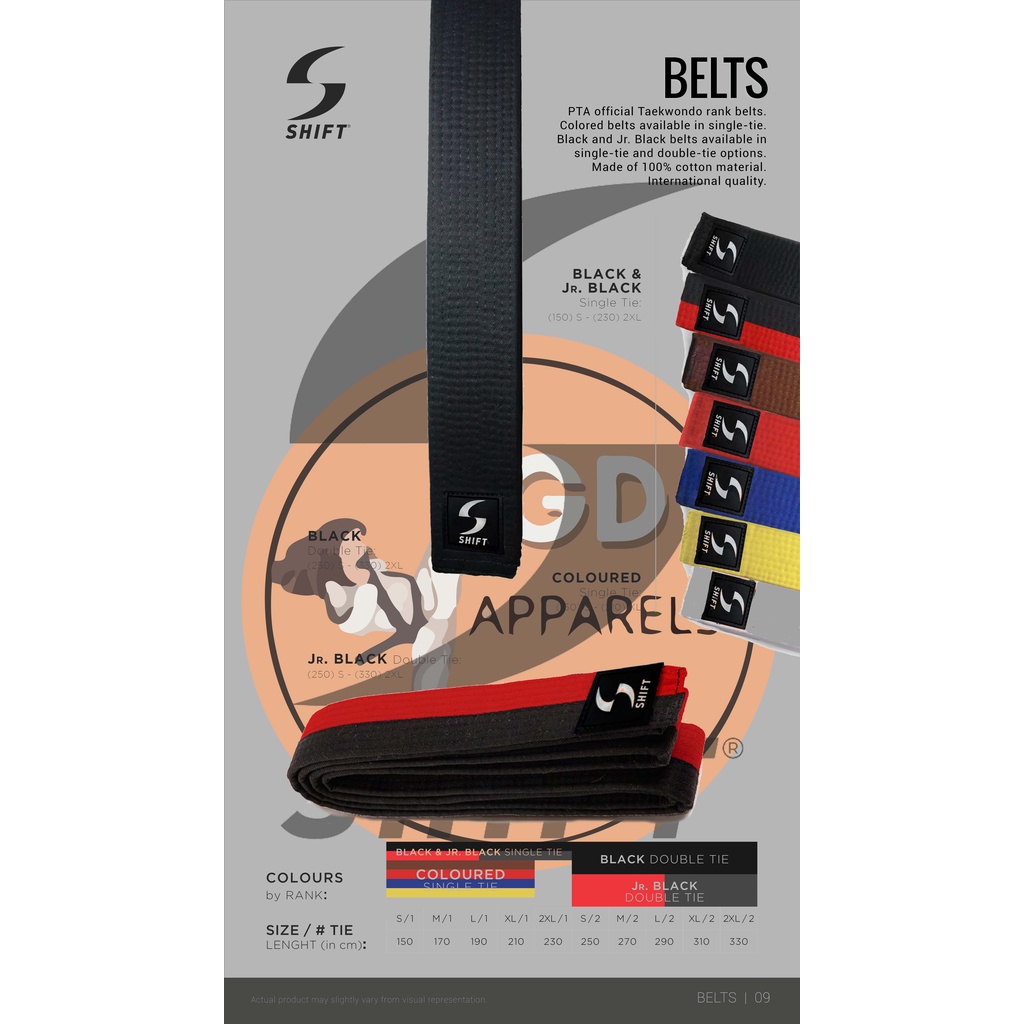 taekwondo colored belt shift(single tie) Shopee Philippines