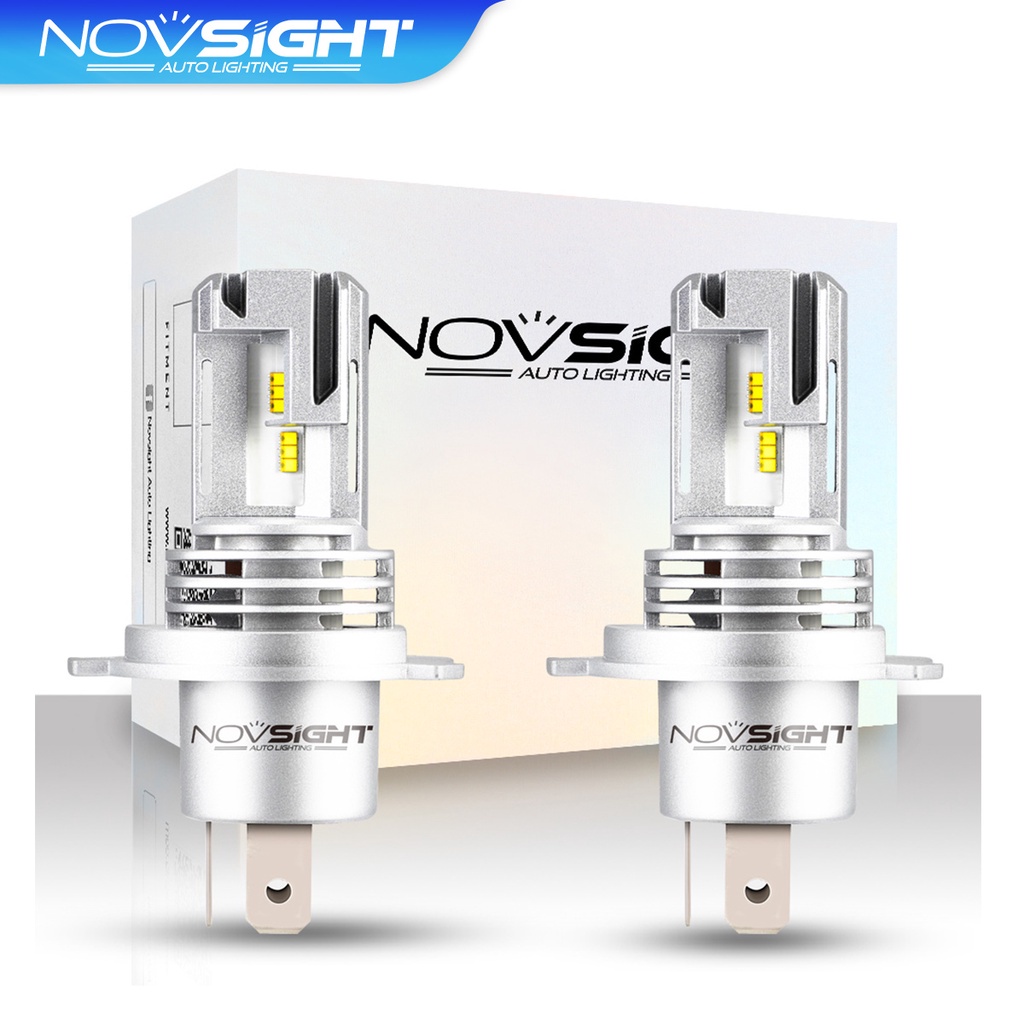℡Novsight N30S 55W H4 9003 HB2 ZES LED Chip Car LED Headlight 12000LM ...