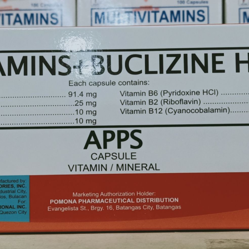 Multivitamins + Buclizine Capsule APPS 100's For Appetite