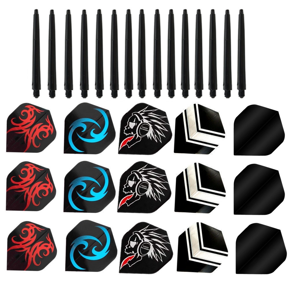 FOX SMILING 15PCS Nylon Dart Pin Shafts 2BA 35mm With 15PCS Darts ...