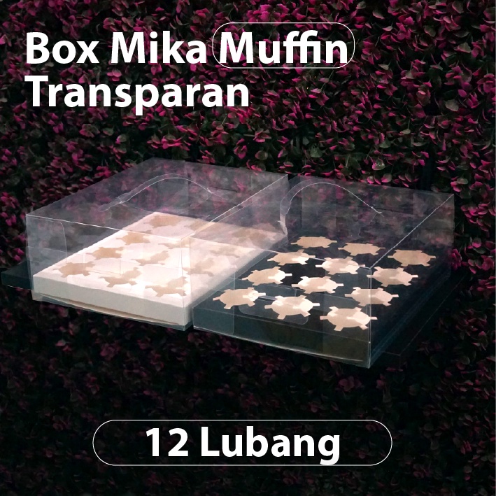 Transparent Mica Muffin Box - 12 Holes - Cupcake Box | Shopee Philippines