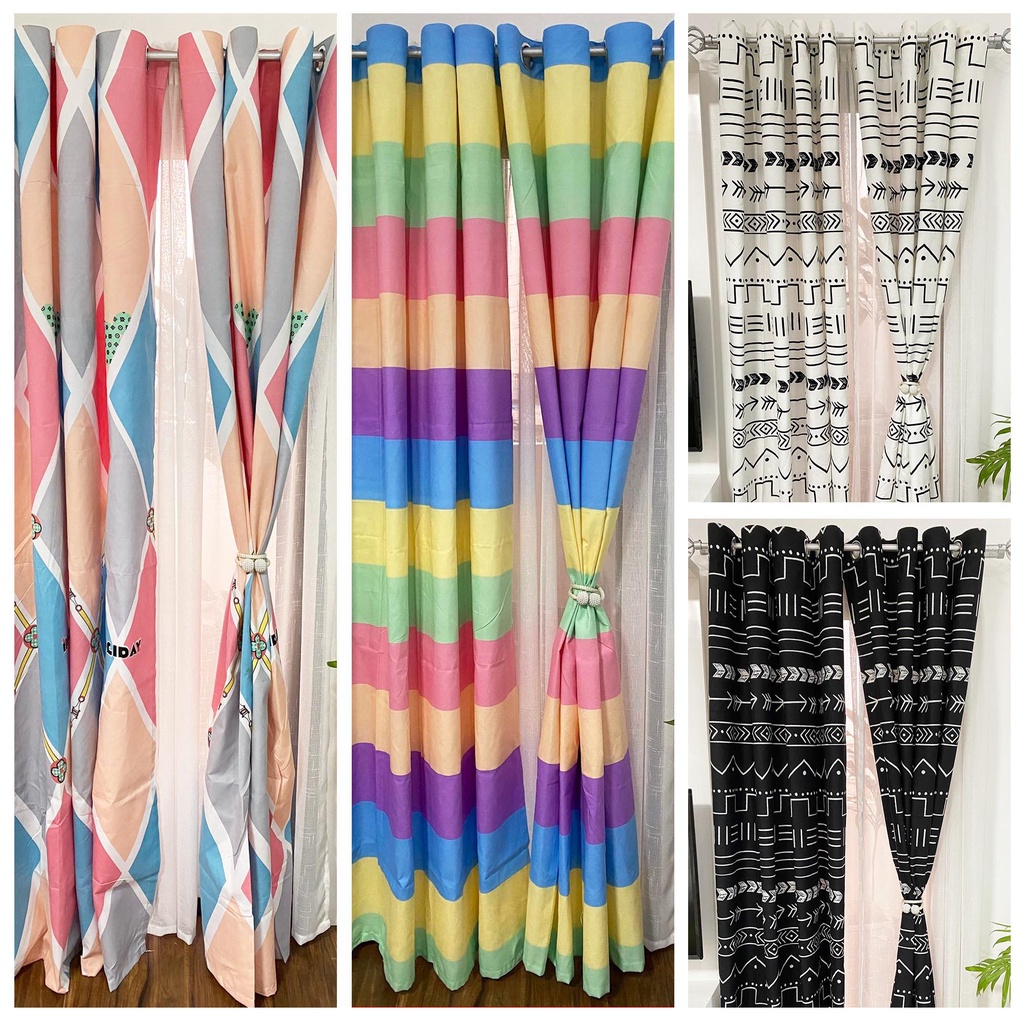 Canadian Curtains Canadian Cotton Ring Curtain Sold Per Piece (60x85 inches) Shopee