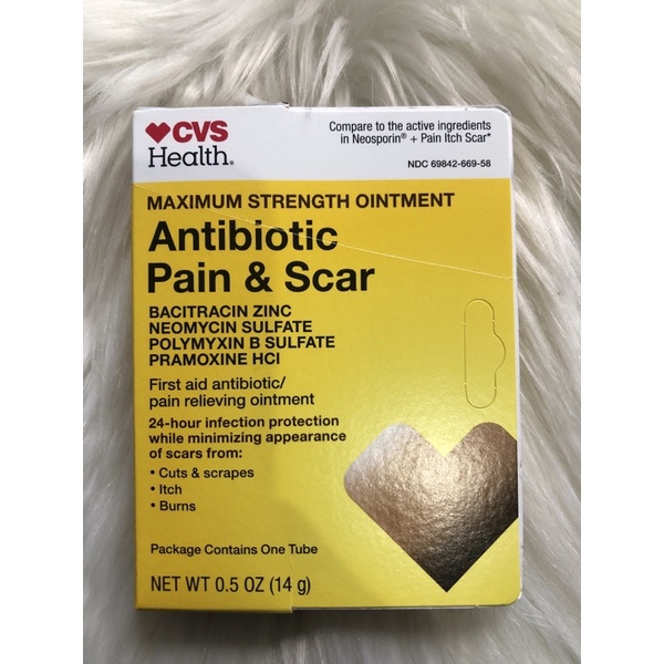 Cvs Health Antibiotic PAin & Scar ointment 14g Shopee Philippines