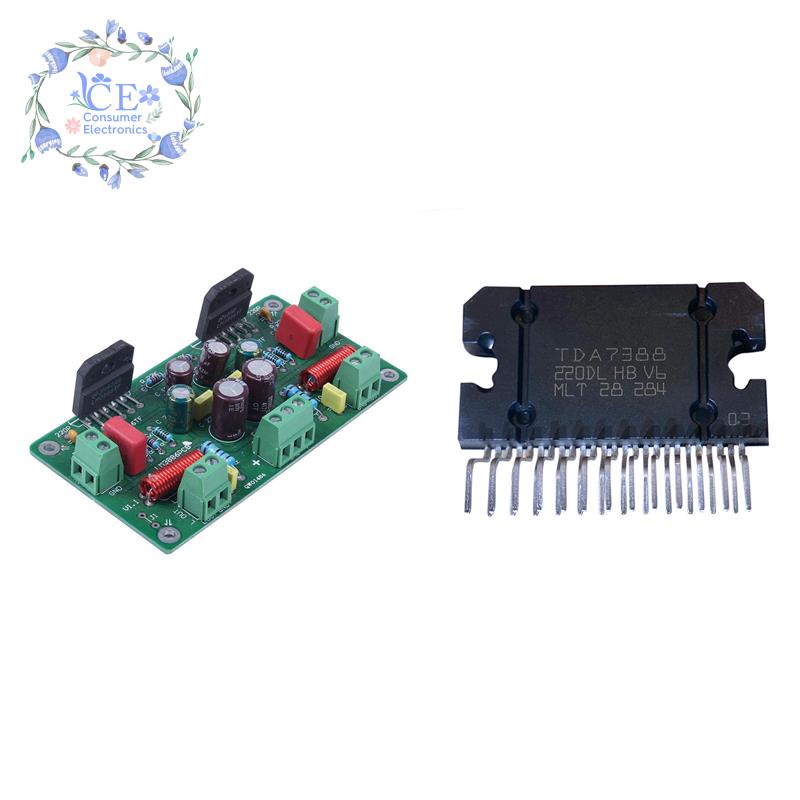 2PCS Assembled 68W+68W HiFi LM3886TF Stereo Amplifier with TDA7388