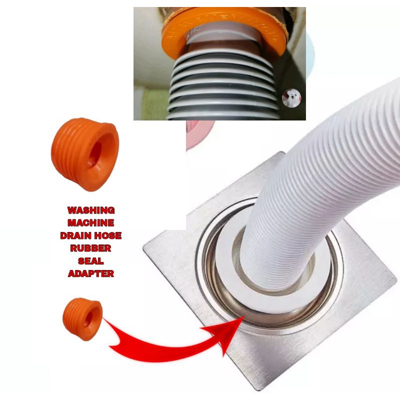 Washing Machine Drain hose Rubber seal adapter Drain Pipe Sewer Seal