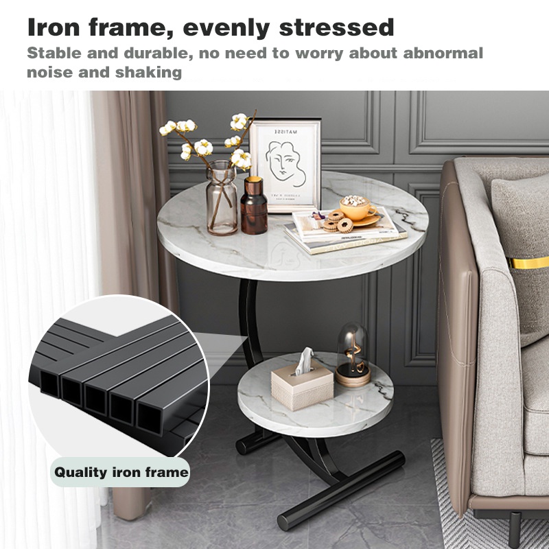Side Table Simple Mini Bedside Coffee Table Round Small Table Living ...