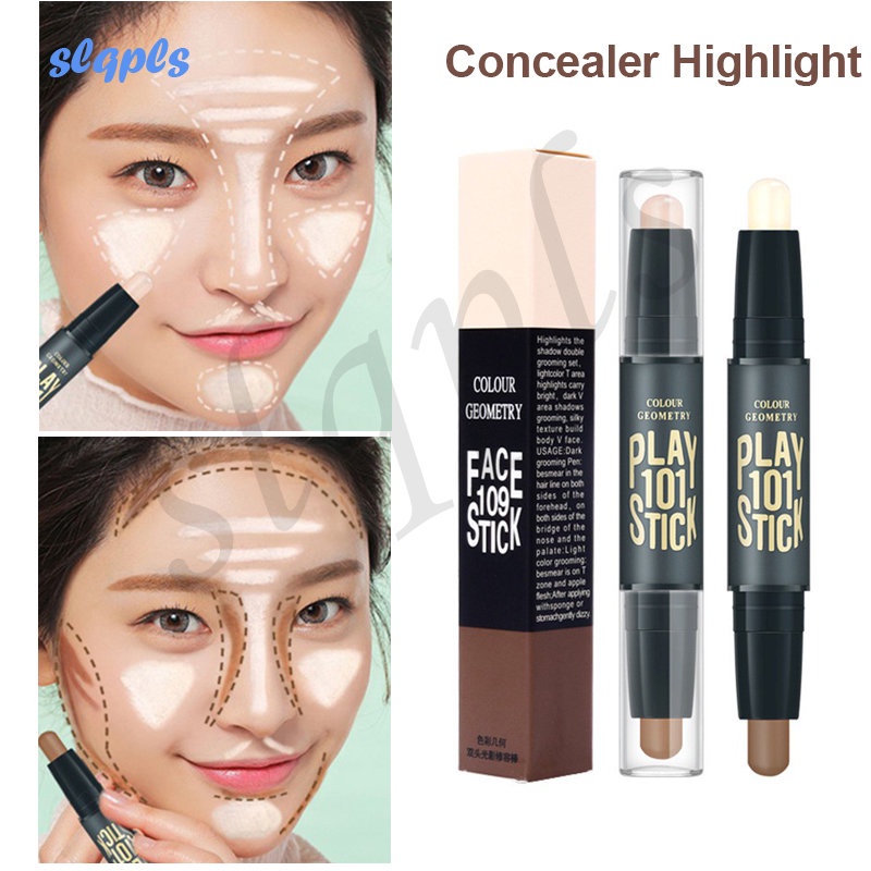 2 Concealer Sticks 3d High Gloss Concealer Pen Long Lasting Natural