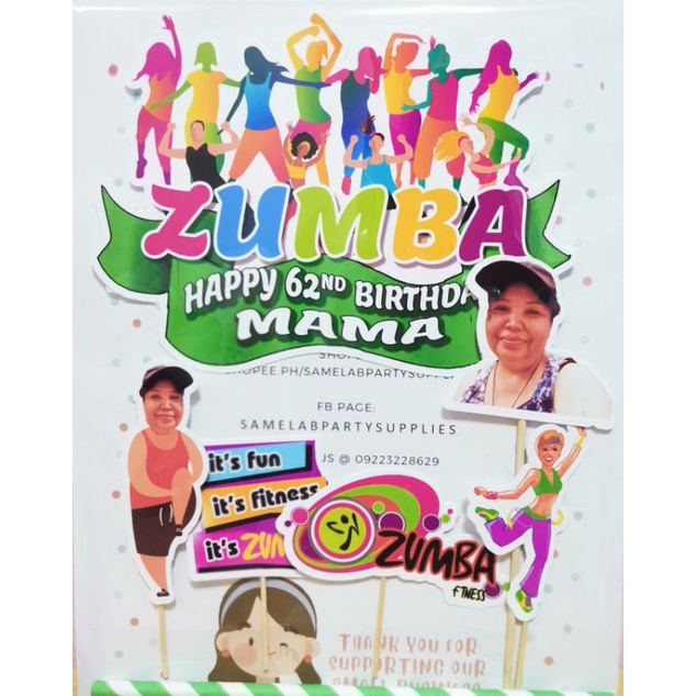 ZUMBA CAKE TOPPER SET Shopee Philippines