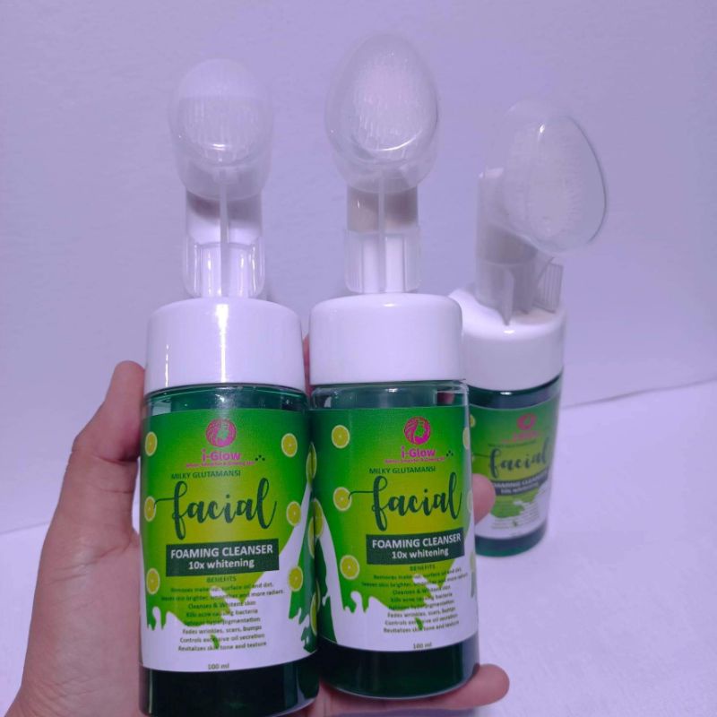 iGlow Milky Glutamansi Facial Foaming Cleanser | Shopee Philippines