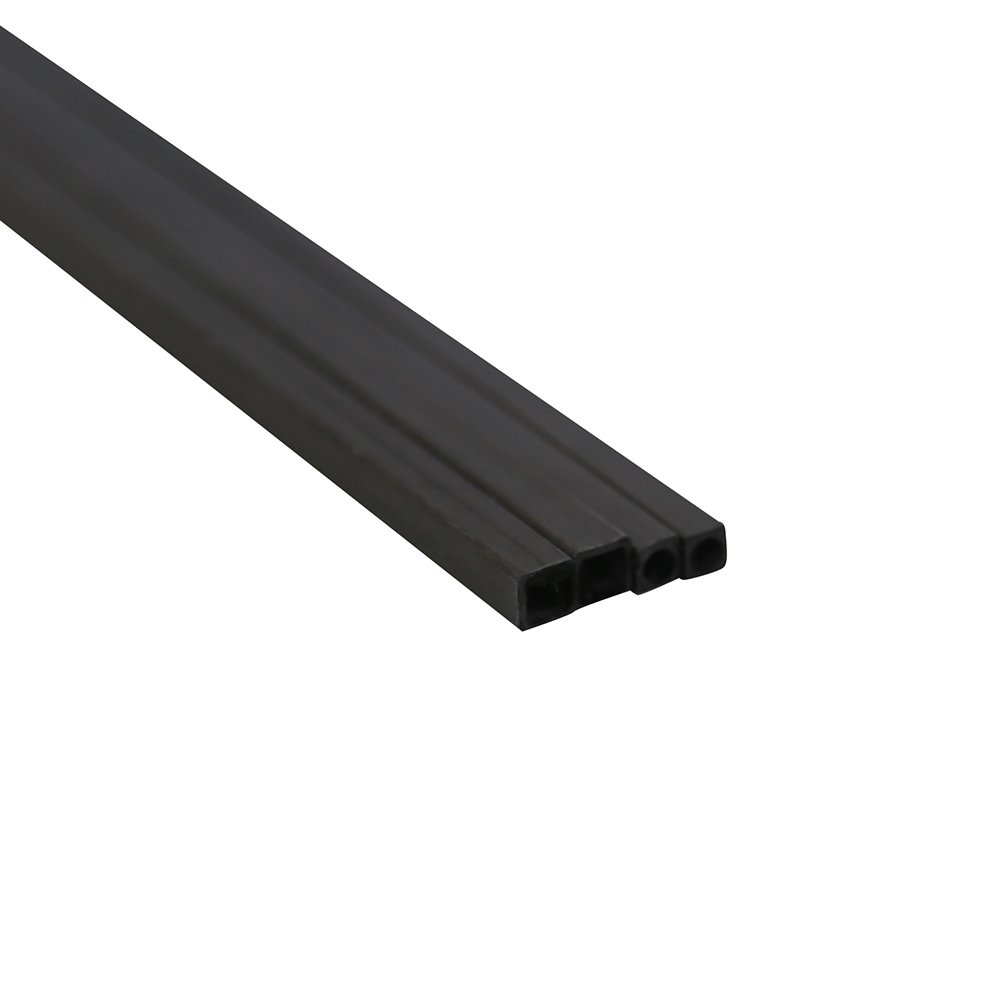 2Pcs 4X2.5X500MM 3K Roll Wrapped 100% Carbon Fiber Square Tube Pipe