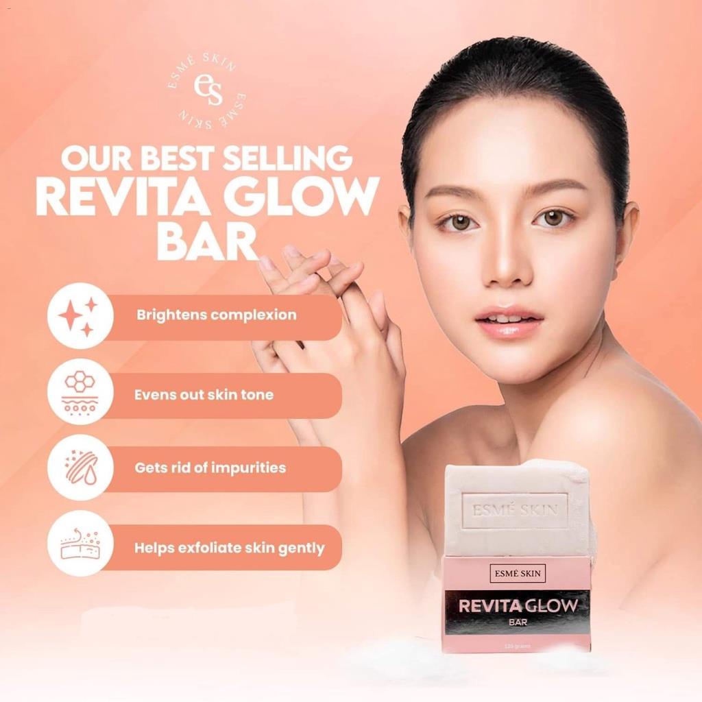 ESME SKIN REVITA GLOW BAR SOAP WHITENING/ACNE/LACTIC ACID/NIACINAMIDE