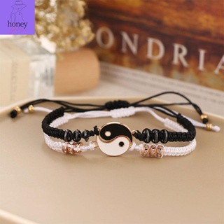 2 Pcs Tai Chi Braided Couple Bracelet Friendship Best Friend Bracelet ...