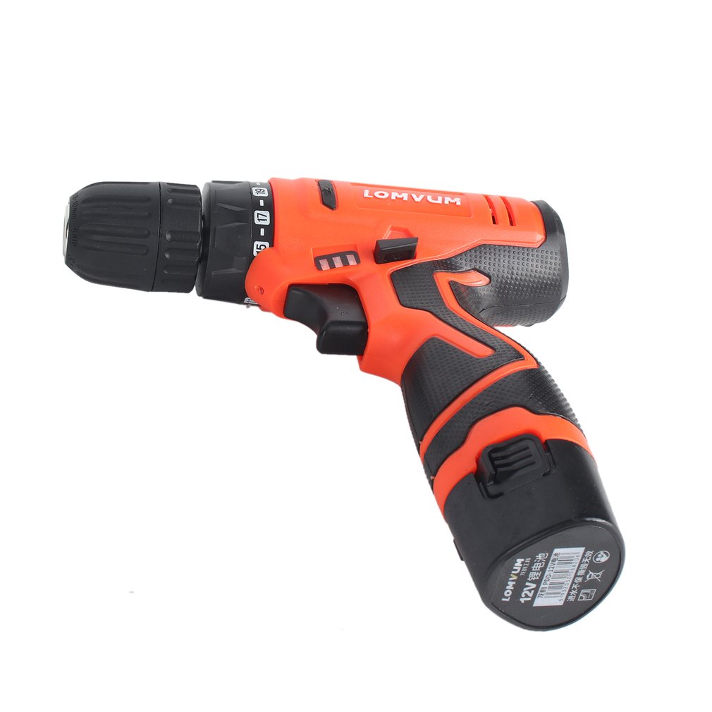 Lomvum 12v Double Speed Electric Drill Rechargeable Mini Cordless