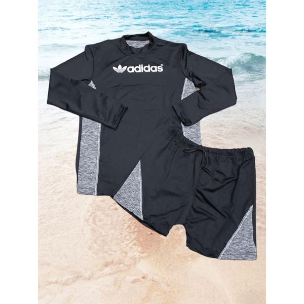 Men's Long Sleeve Rash Guard Terno With Shorts Rashguard Swimwear swimsuit  6009